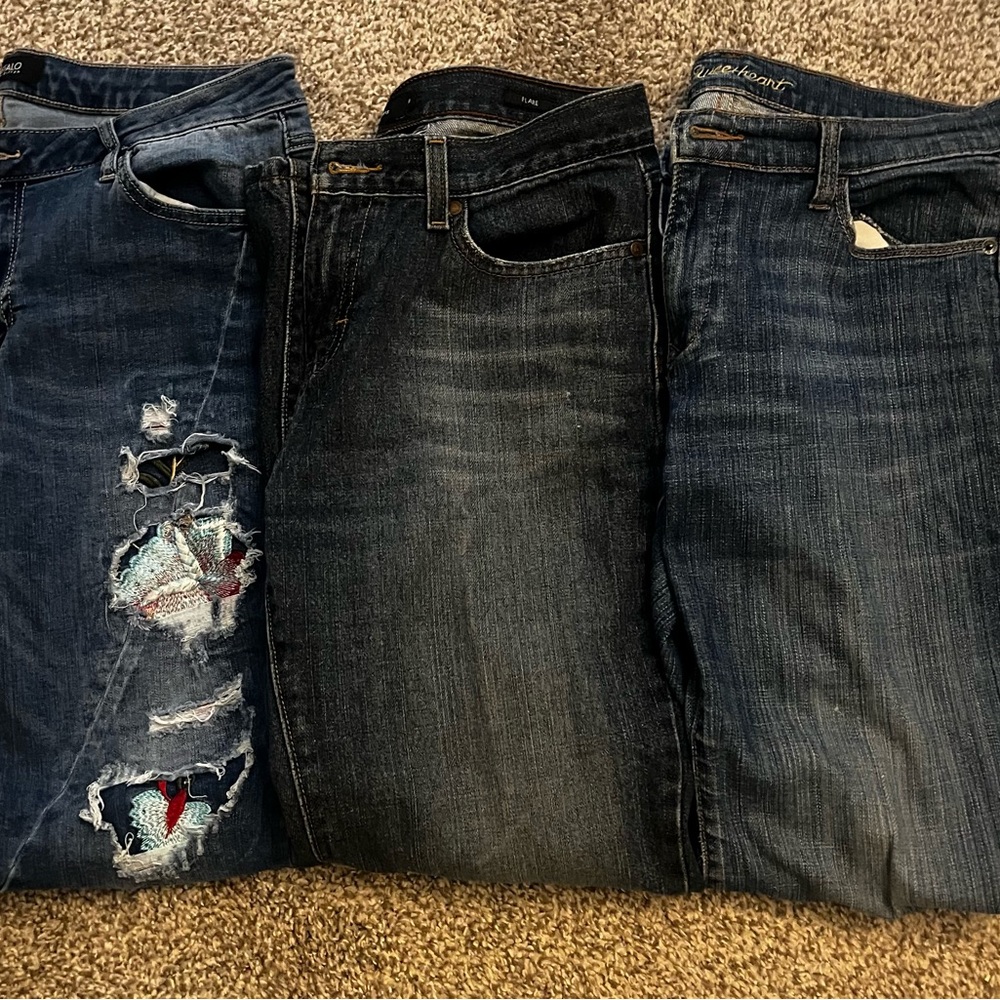 Women’s Denim Jeans Bundle x3 Size 8 - Calvin Klein, Buffalo, Old Navy